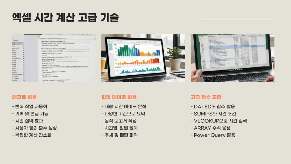 엑셀 시간 계산 이미지 3